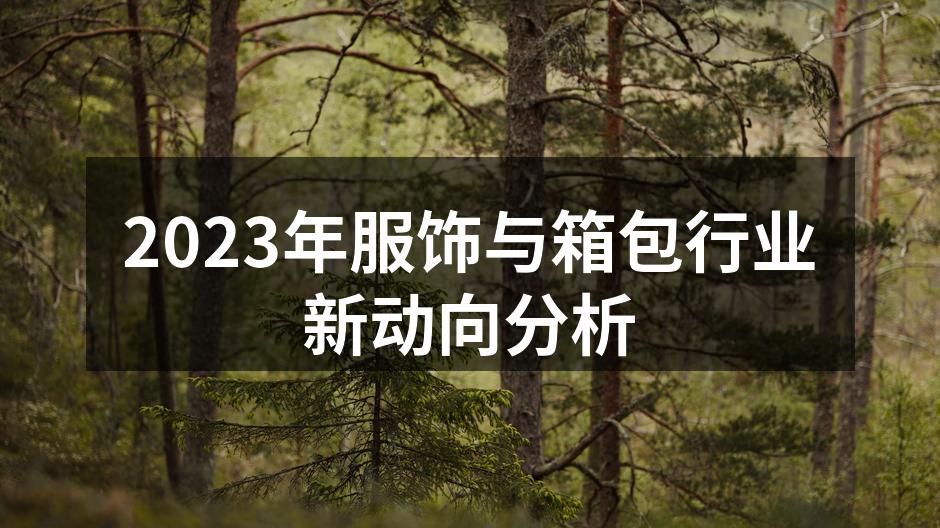 2023年服饰与箱包行业新动向分析